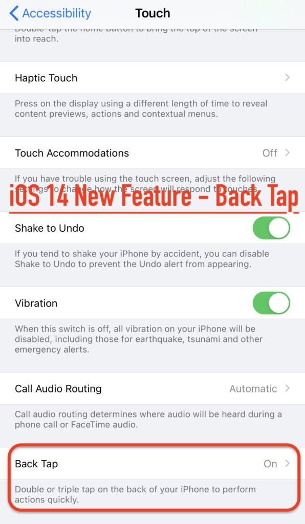 Back Tap in iOS 14 Public Beta 3