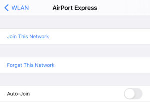 Auto-Join Disabled for Wi-Fi Network