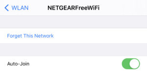 Auto-Join Enabled for Wi-Fi Network