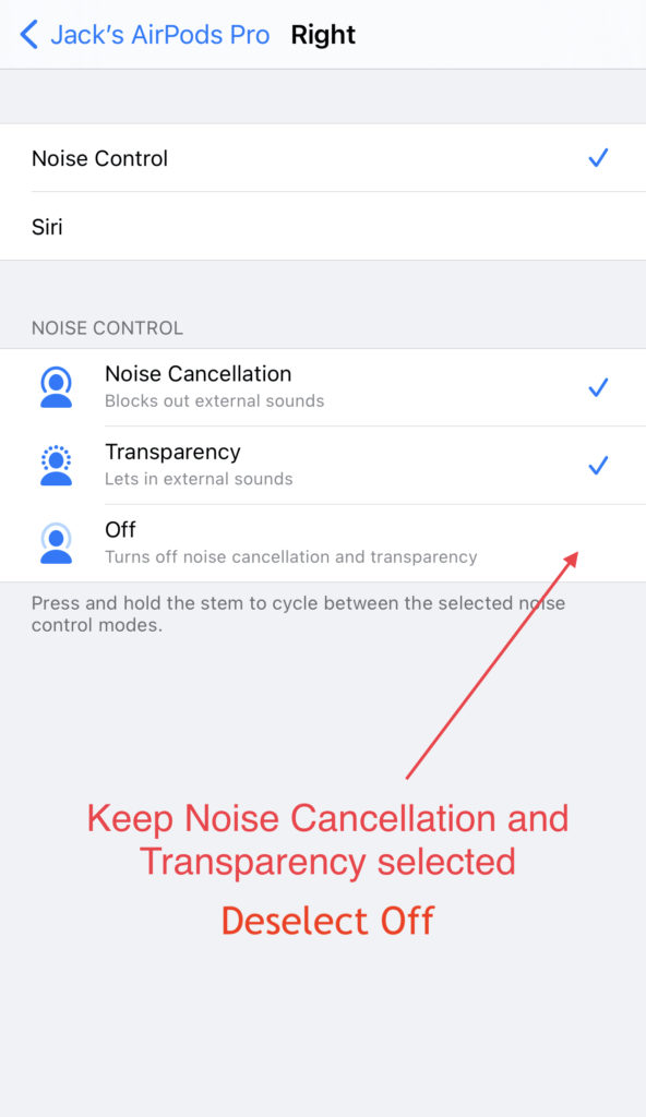 Only Rotate Between Noise Cancellation and Transparency