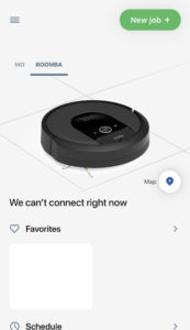Roomba in iRobot Home app - We cant connect right now.jpg
