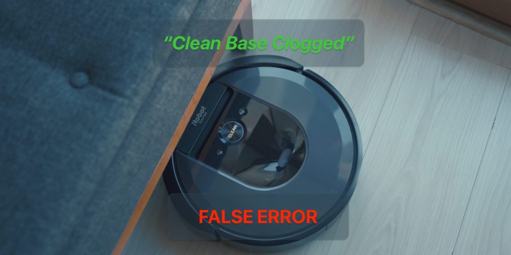 Roomba Clean Base Clogged - iRobot Home App False Error